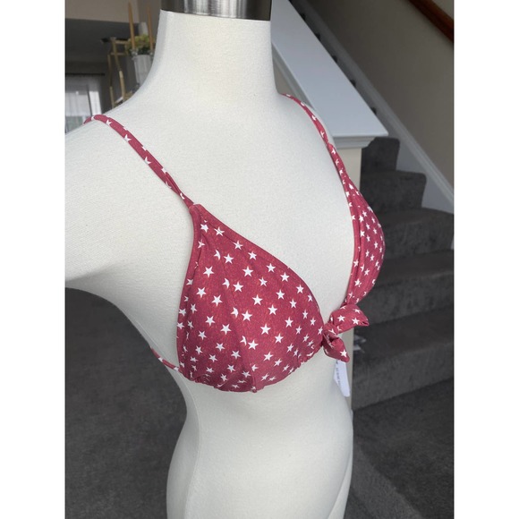 We Wore What Cooper Bow top in Dark Red Vintage Star, Size XL--NWT - Picture 2 of 9